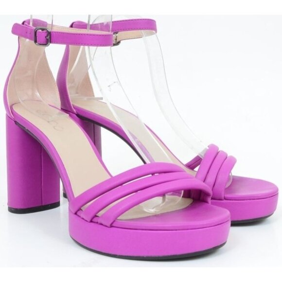 ECCO Elevate Sculpted Sandal75 Leather Padded Straps Anklet Platform 7.5 (38) - Picture 1 of 9